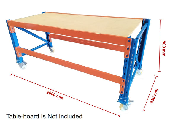 Heavy duty workbench - With casters - 2000(L) x 850(D) x 900 (H)